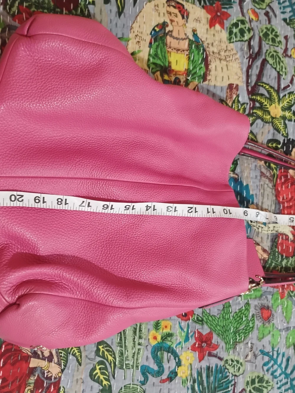 Coach Hot Pink Pebbled Leather Hobo with Gold Hardware